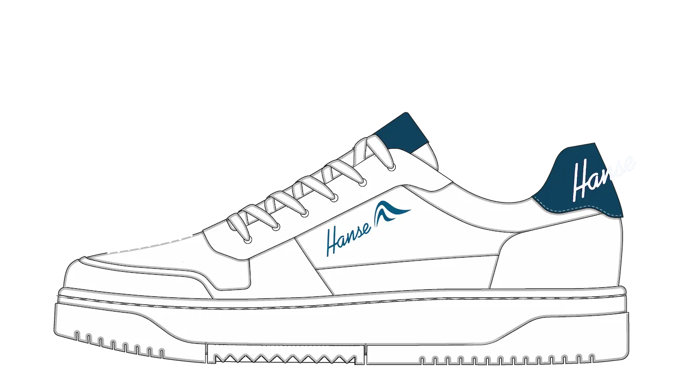 HanseYachts Firmensneaker – Designentwurf mit Hanse-Logo